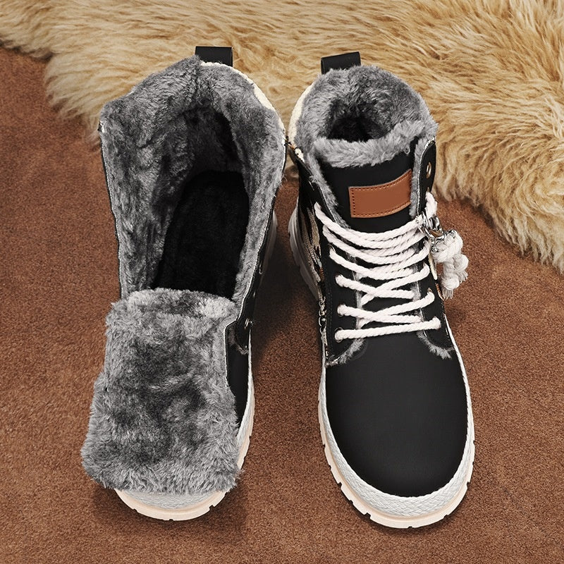 SUNKISSEDSTEP Men’s High-Top Lace-Up Winter Work Boots