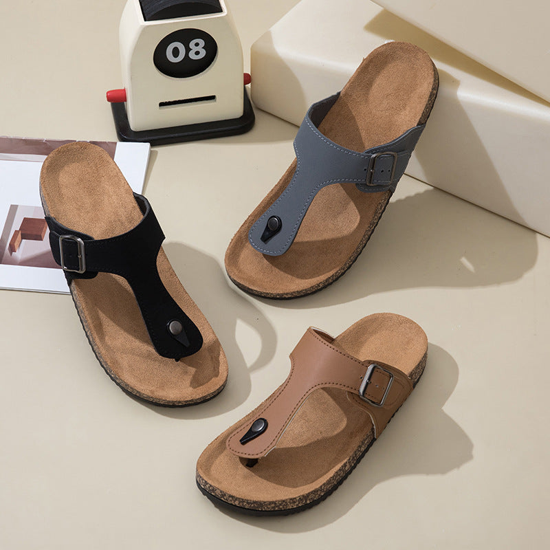 SUNKISSEDSTEP Women’s Coastal Cork Flip-Flop Sandals (US 7–10.5)