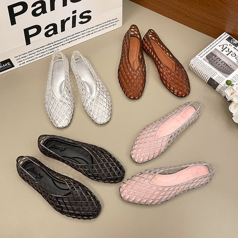 Crystal Mesh Jelly Flats