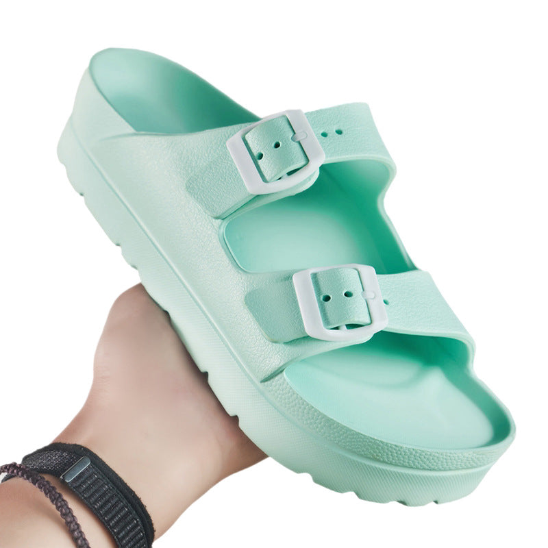 SUNKISSEDSTEP Women’s Double-Buckle Comfort Platform Sandals (US 6–8.5)