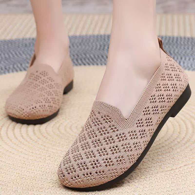 SUNKISSEDSTEP Women’s Airy Knit Slip-On Comfort Flats