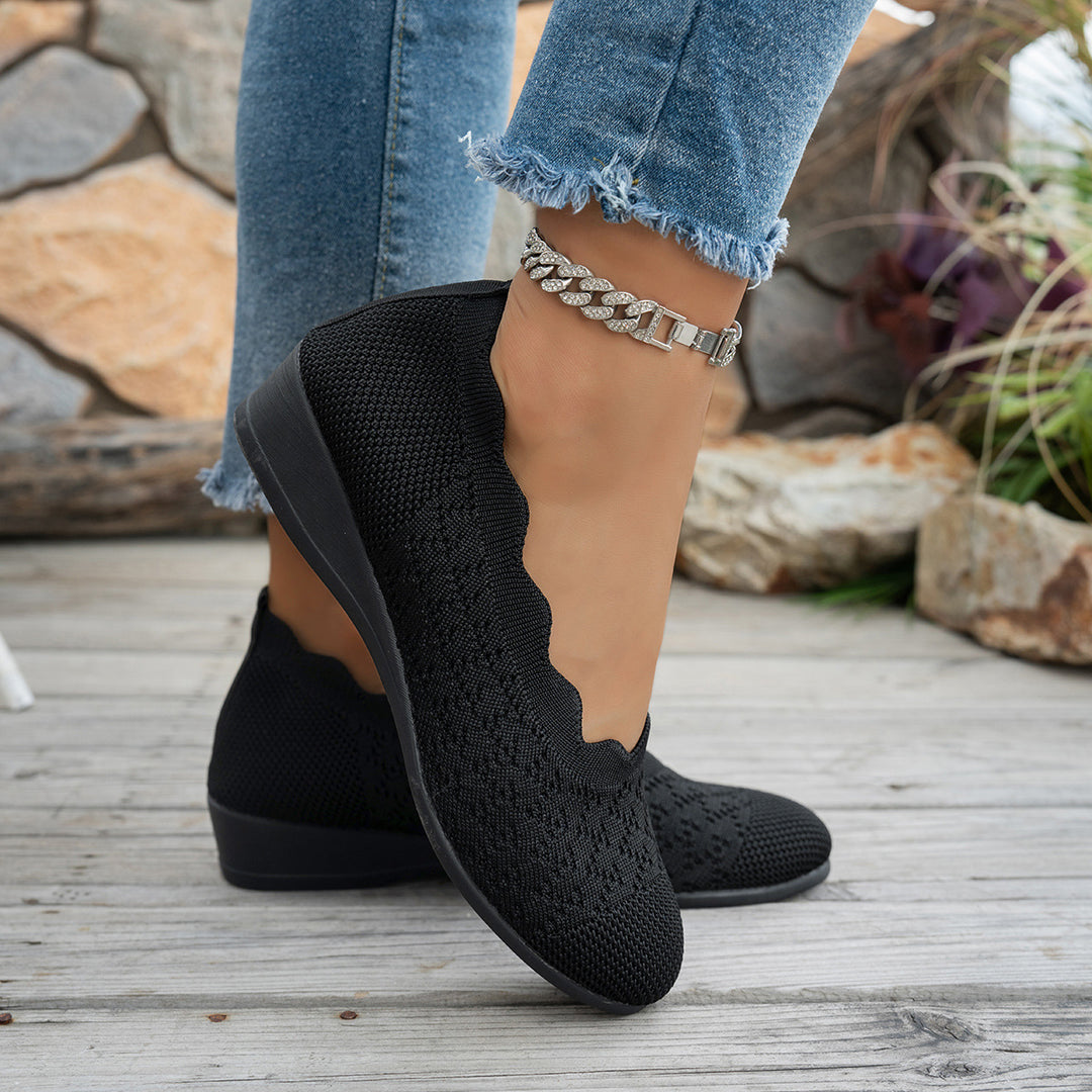 SUNKISSEDSTEP Women’s Airy Knit Comfort Flats