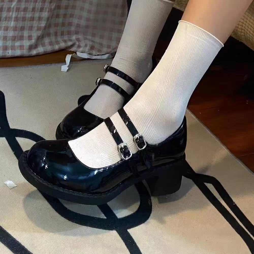 French Mary Jane Platform Shoes