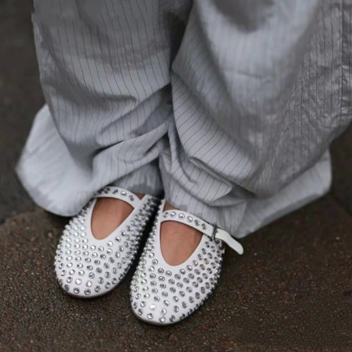 Rhinestone Mary Jane Flats