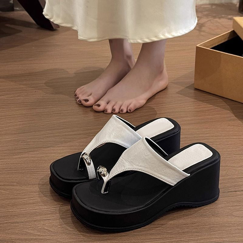 Platform Flip Flop Wedge Sandals