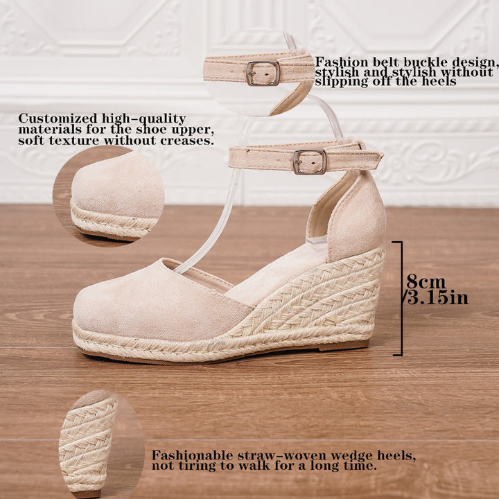 SUNKISSEDSTEP Women’s Marbella Espadrille Wedge Sandals (US 5–9.5)