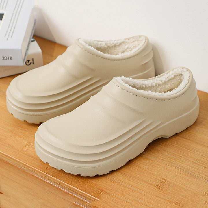 SUNKISSEDSTEP Unisex Plush-Lined Waterproof EVA Winter Slippers