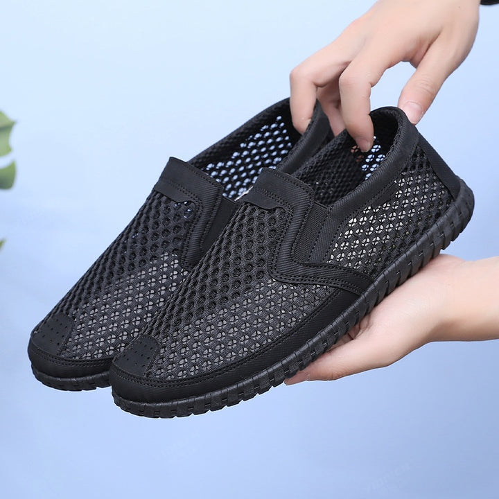 SUNKISSEDSTEP Men’s AirFlex Mesh Slip-On Walking Shoes