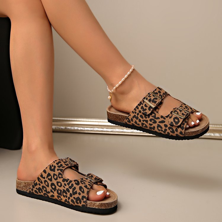 SUNKISSEDSTEP Women’s Leopard Luxe Clog Slides (US 5.5–9.5)