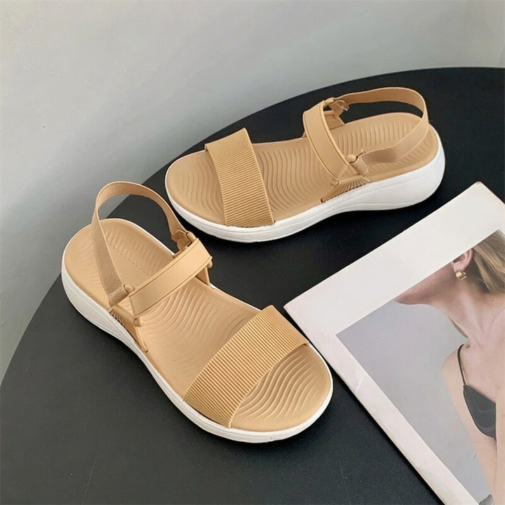 Cross Strap Platform Sandals
