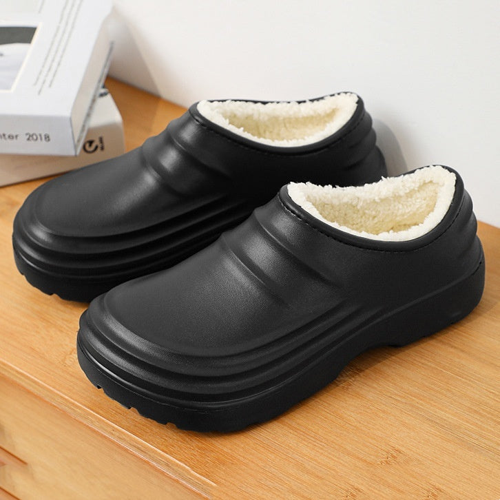 SUNKISSEDSTEP Unisex Plush-Lined Waterproof EVA Winter Slippers
