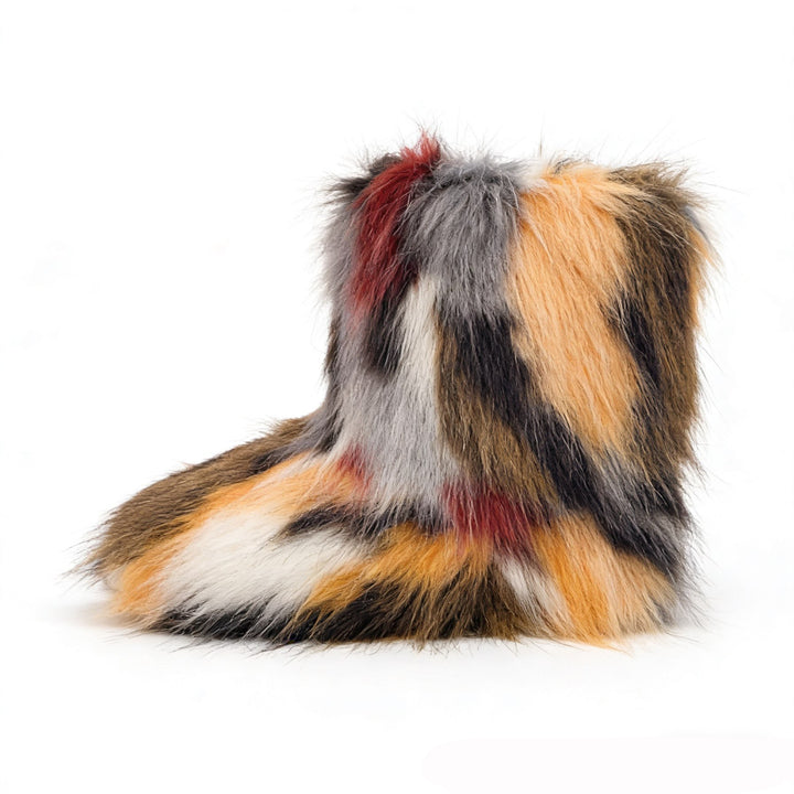SUNKISSEDSTEP Women’s Plush Fur Mid-Calf Snow Boots