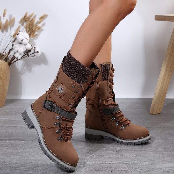 SUNKISSEDSTEP Women’s Heritage Lace-Up Winter Combat Boots