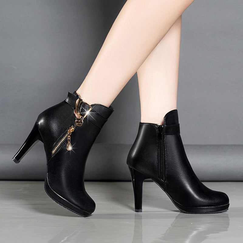 Luxe Zip Ankle Boots