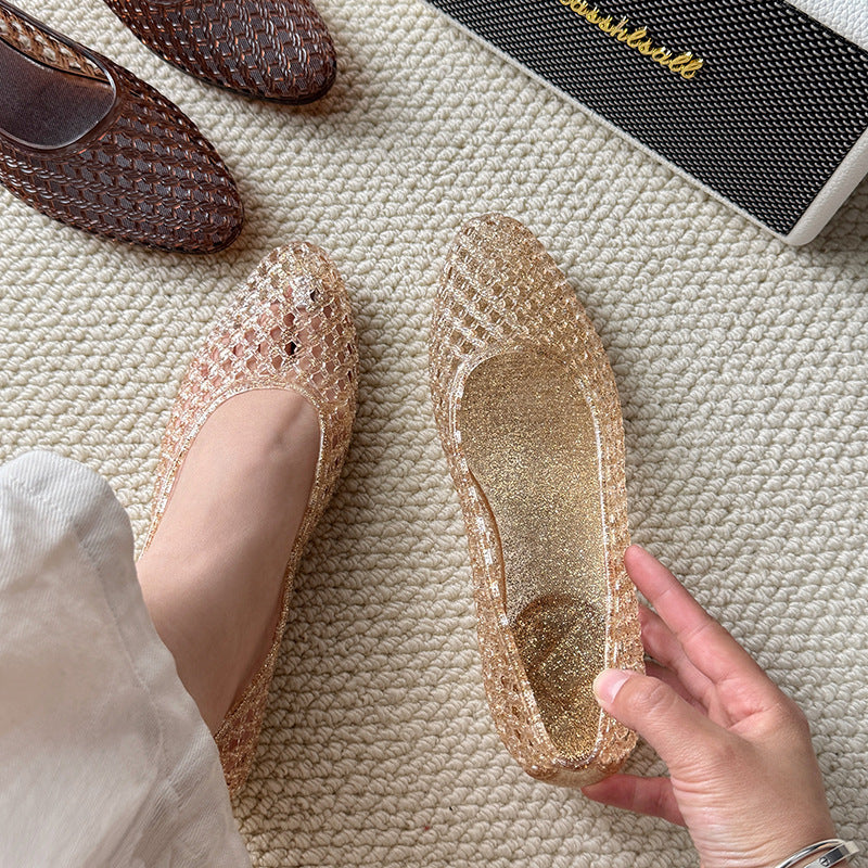 Crystal Mesh Jelly Flats