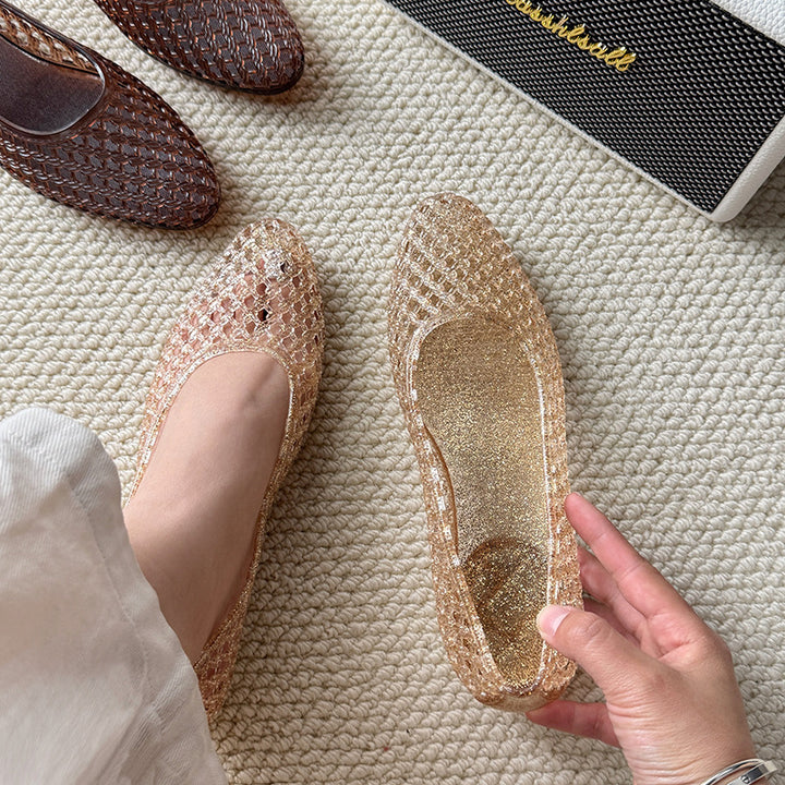 Crystal Mesh Jelly Flats