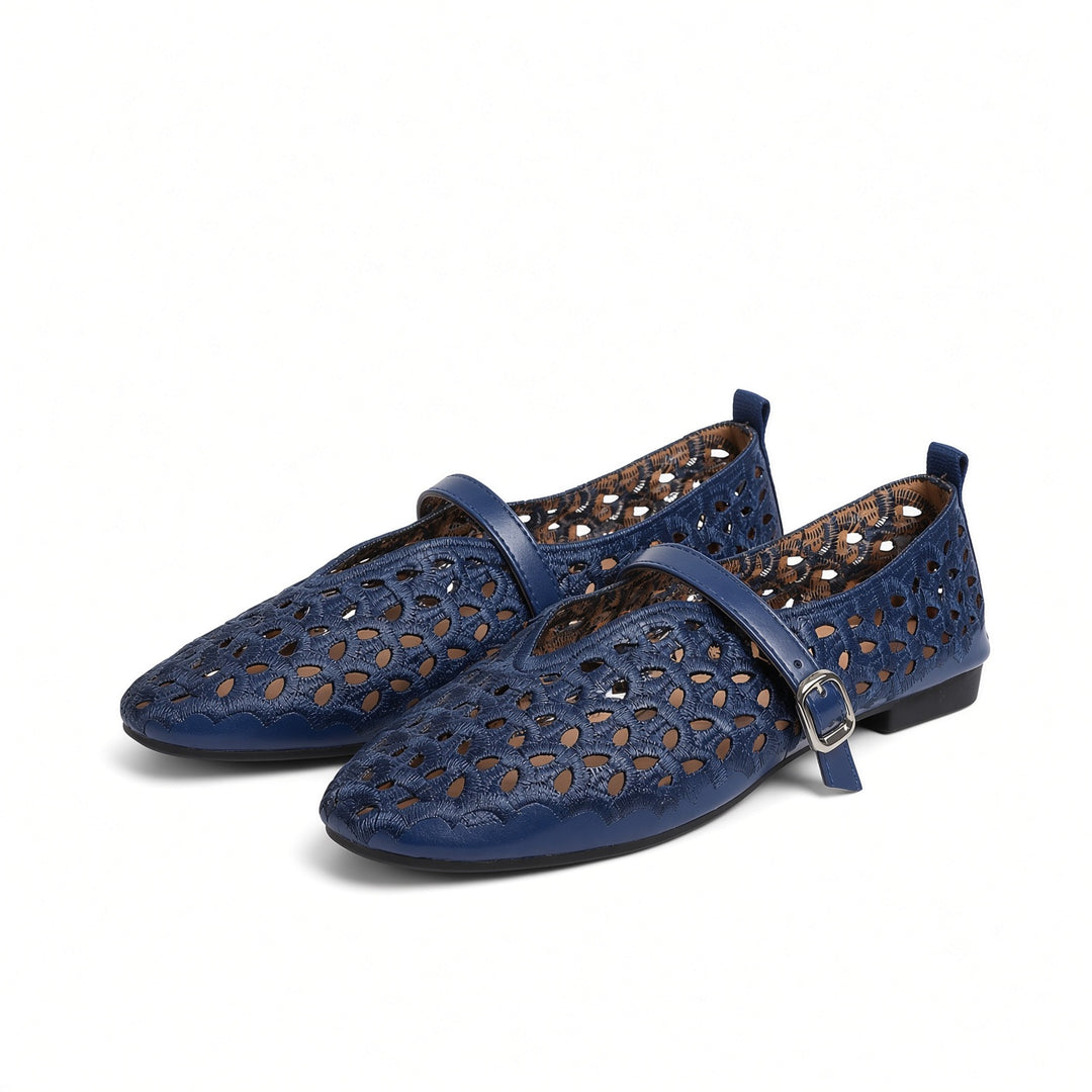SUNKISSEDSTEP Women’s Cutout Mary Jane Flat Shoes