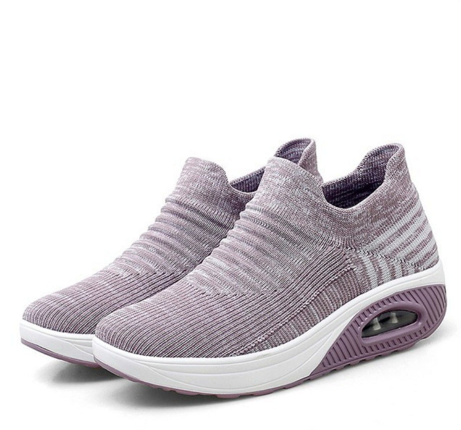 Knit Slip-On Walking Sneakers