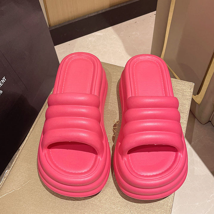 SUNKISSEDSTEP Women’s Ripple Cushion EVA Platform Slides