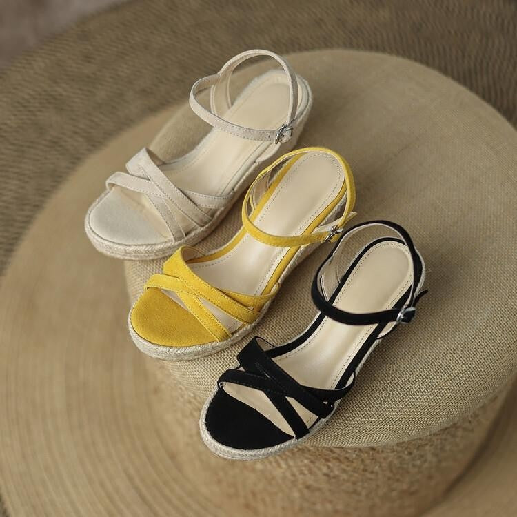 SUNKISSEDSTEP Women’s Riviera Espadrille Platform Wedge Sandals (US 5.5–8)