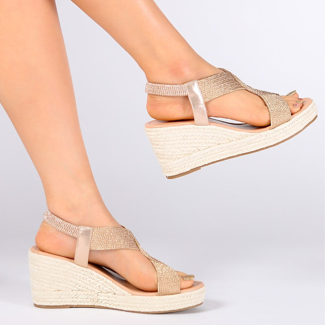 SUNKISSEDSTEP Women’s Riviera Rope-Wedge Roman Sandals (US 5.5–9.5)