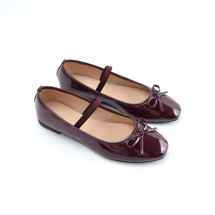 Glossy Mary Jane Flats
