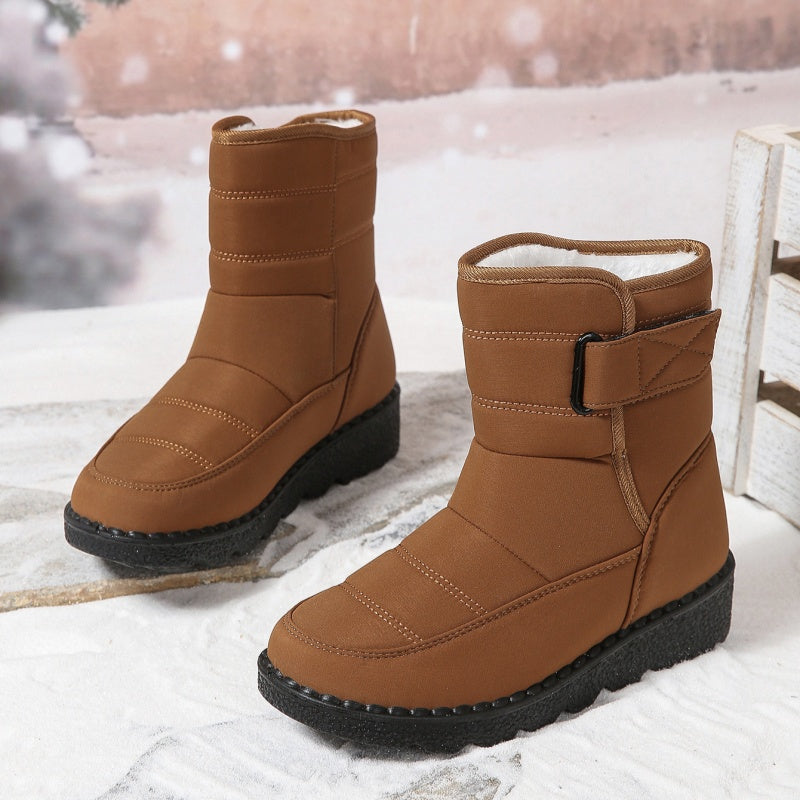 SUNKISSEDSTEP Women’s Waterproof Plush-Lined Mid-Calf Snow Boots