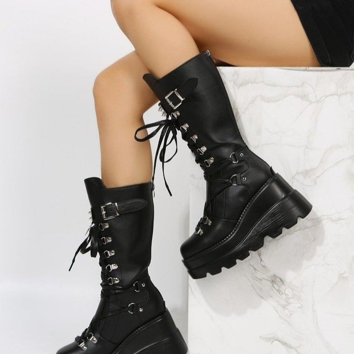 Punk Platform Combat Boots