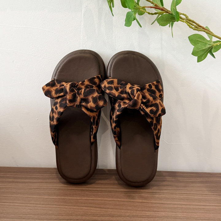 Polka Dot Bow Slide Sandals