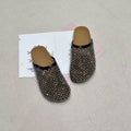 Rhinestone Mesh Platform Slide Sandals