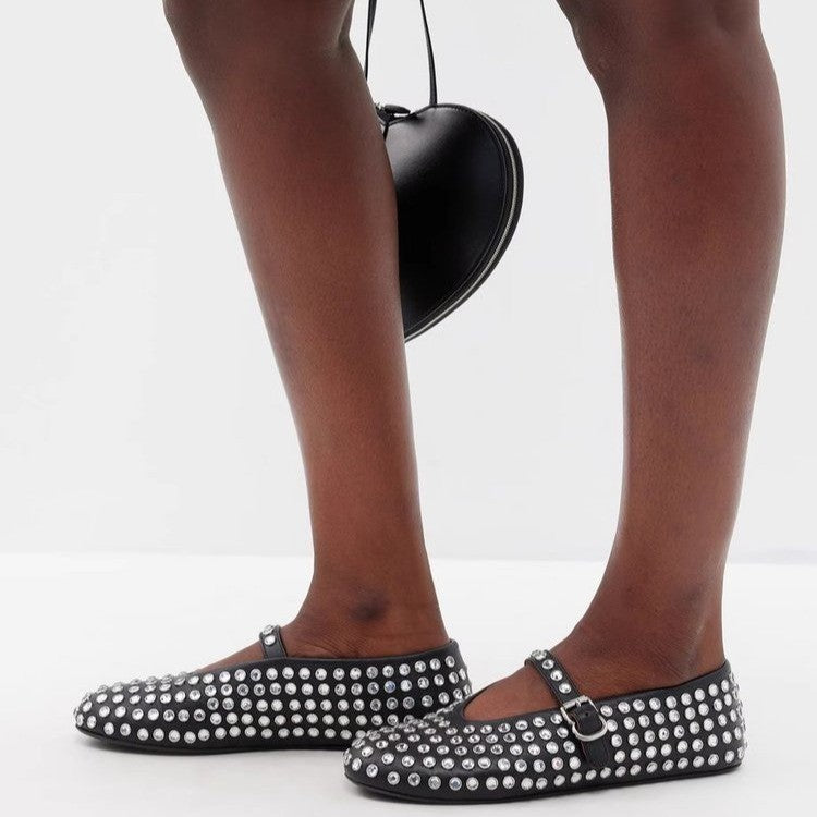 Rhinestone Mary Jane Flats