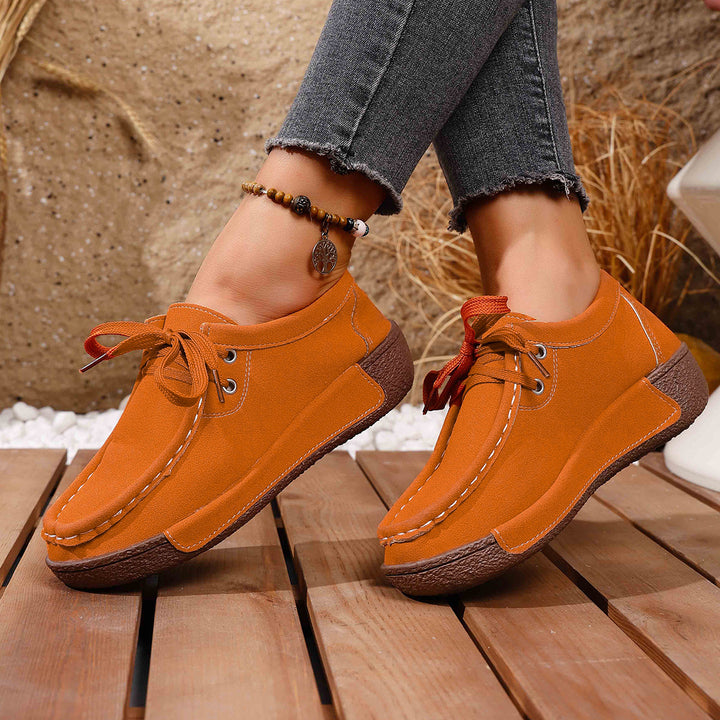 SUNKISSEDSTEP Women’s Heritage Lace-Up Platform Loafers