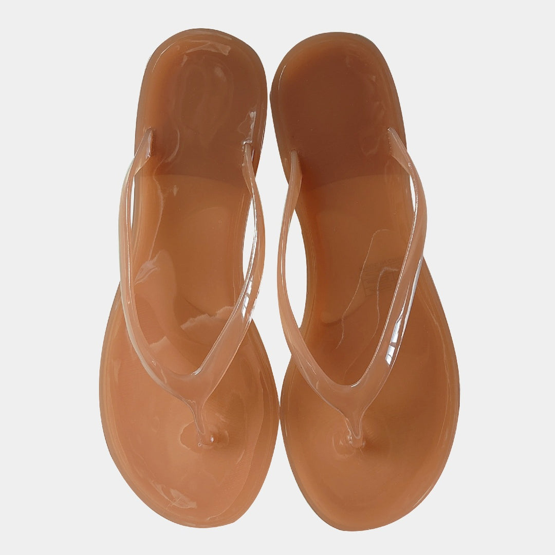 SUNKISSEDSTEP Women’s Crystal Jelly Flip-Flop Sandals (US 6–9)
