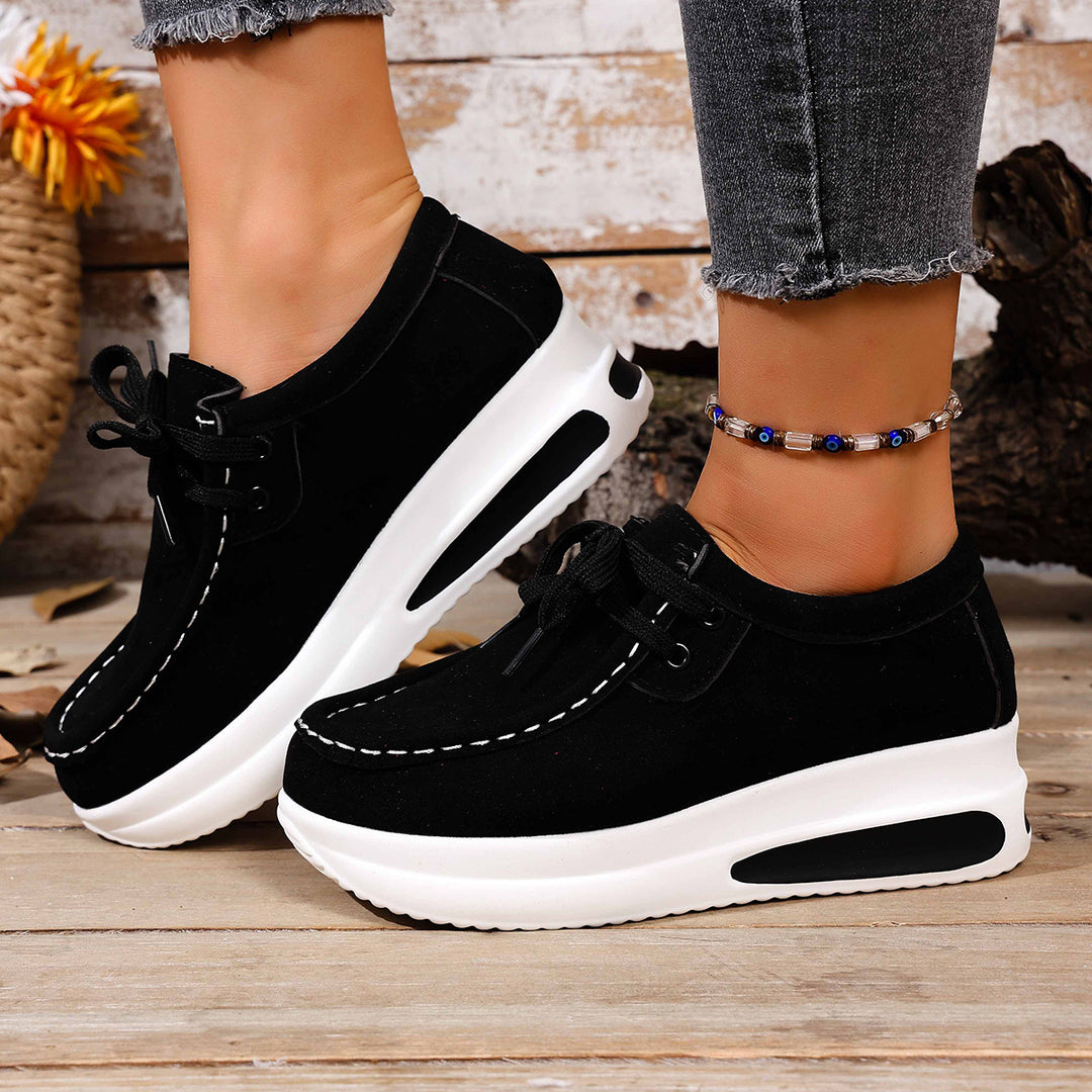 SUNKISSEDSTEP Women’s Lace-Up Platform Casual Shoes