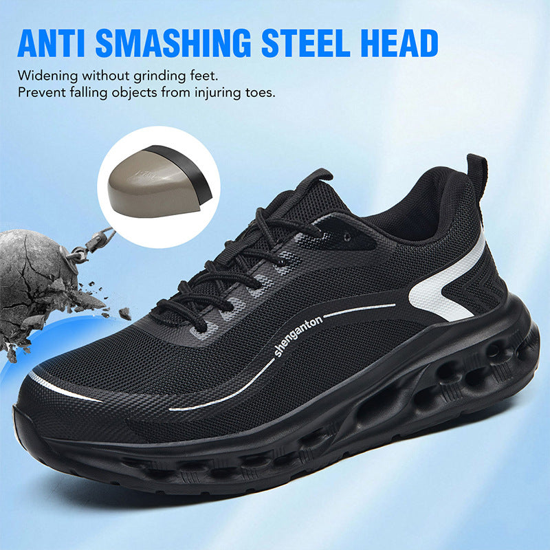 SUNKISSEDSTEP Men’s IronStride Steel-Toe Work Sneakers