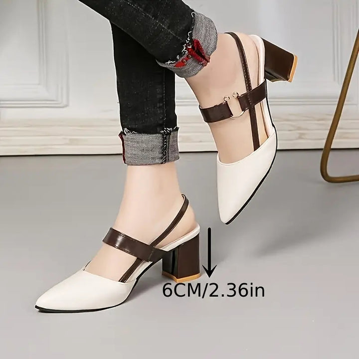 Pointed Toe Slingback Heels