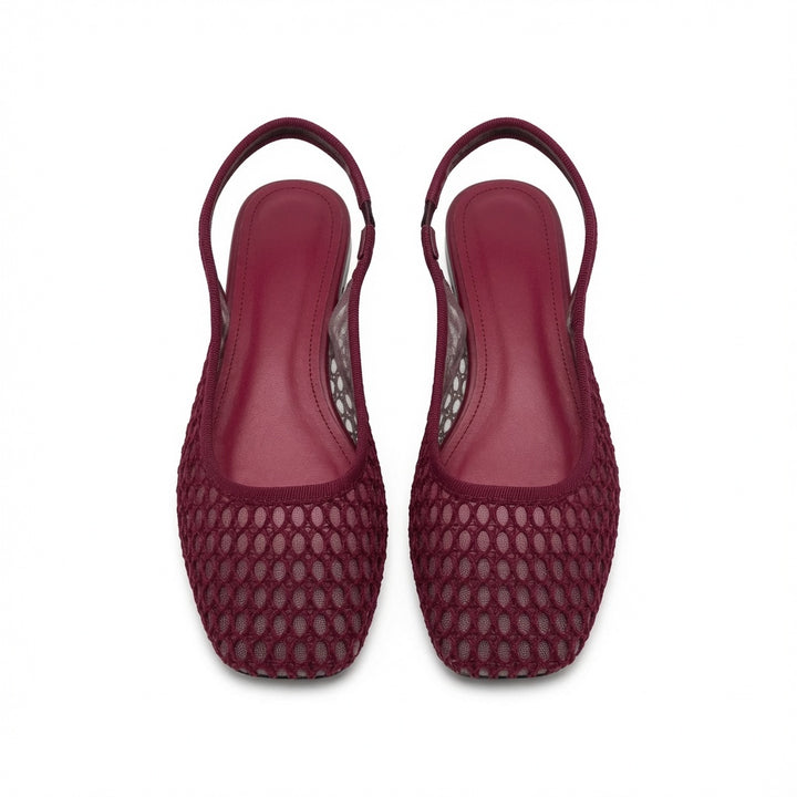Breathable Mesh Slingback Flats