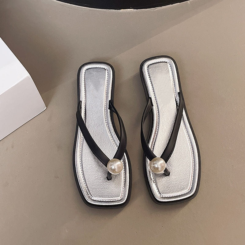Pearl Strap Flip Flops