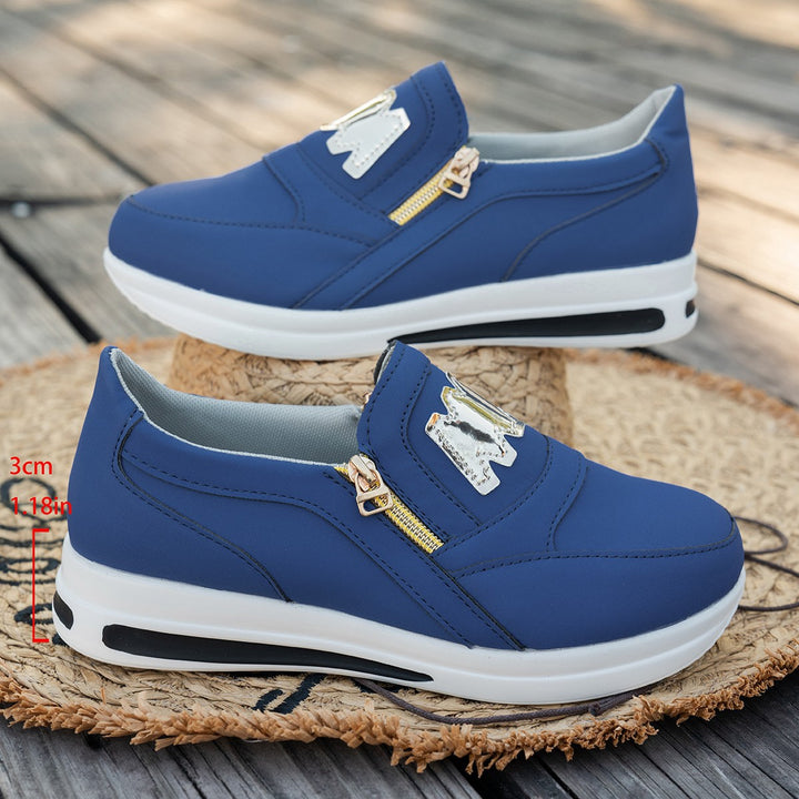 SUNKISSEDSTEP Women’s Side-Zip Platform Casual Walking Shoes