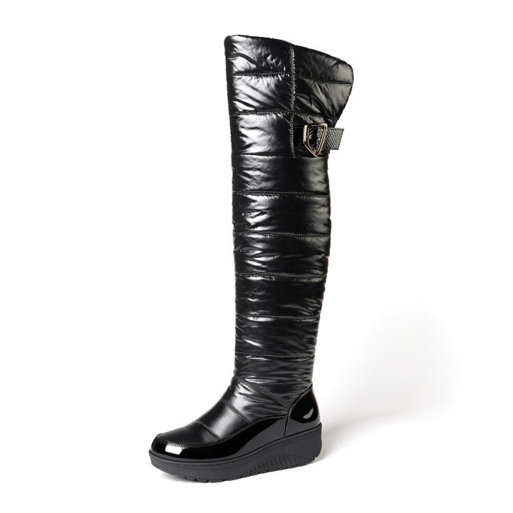 SUNKISSEDSTEP Women’s Waterproof Quilted Over-the-Knee Snow Boots