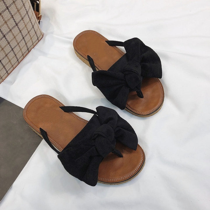 SUNKISSEDSTEP Women’s Bow Thong Flat Sandals