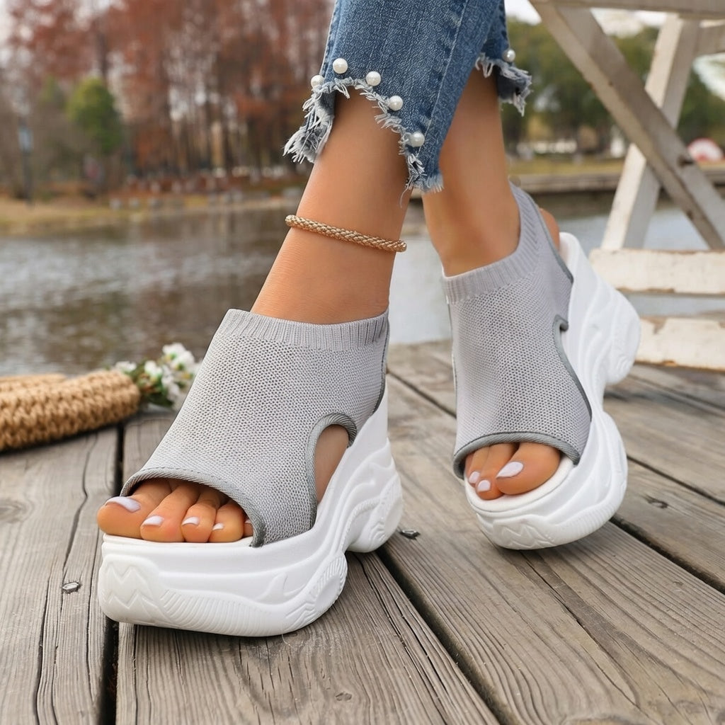 Breathable Wedge Platform Sandals