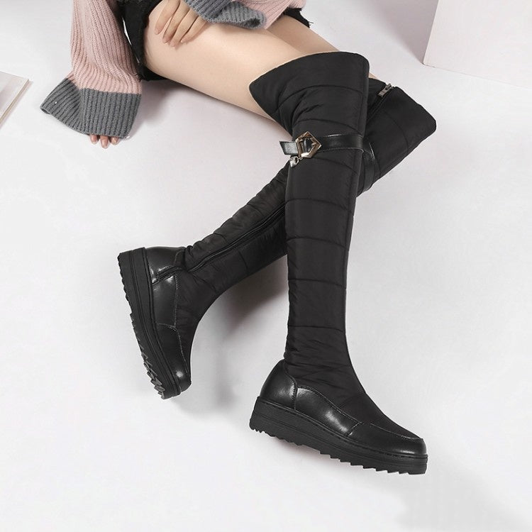 SUNKISSEDSTEP Women’s Waterproof Quilted Over-the-Knee Snow Boots
