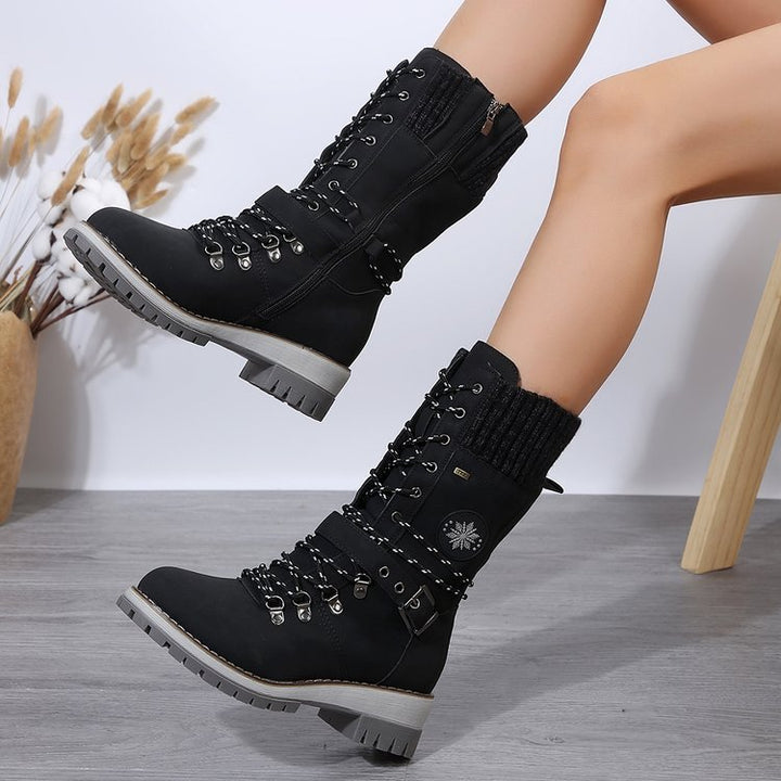 SUNKISSEDSTEP Women’s Heritage Lace-Up Winter Combat Boots
