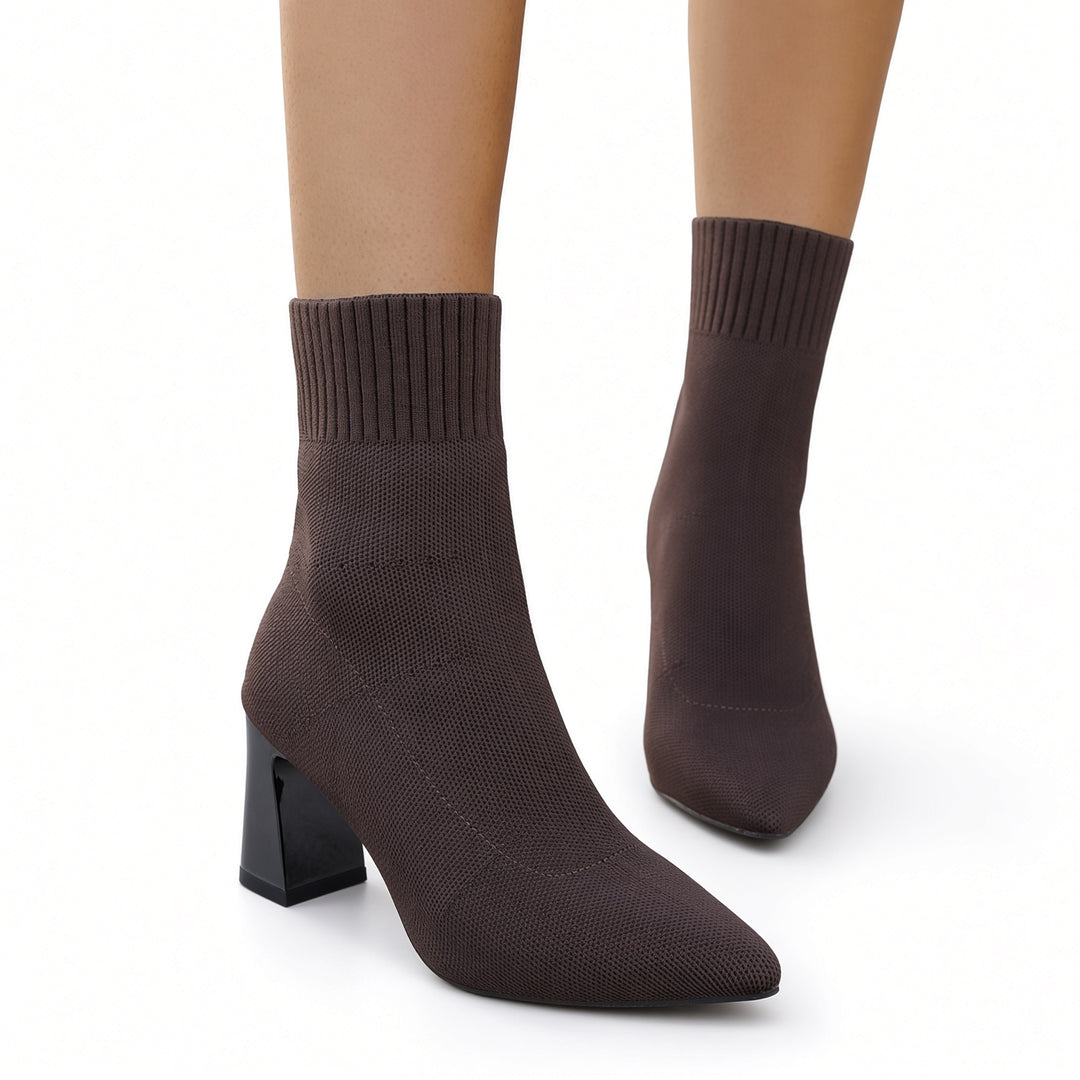 SUNKISSEDSTEP Women’s FlexKnit Pointed Heel Sock Boots