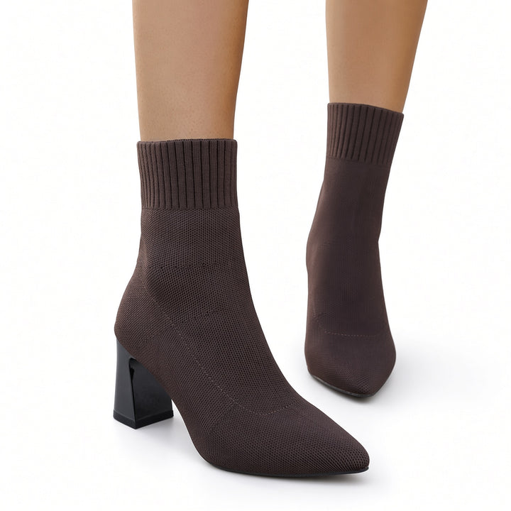 SUNKISSEDSTEP Women’s FlexKnit Pointed Heel Sock Boots