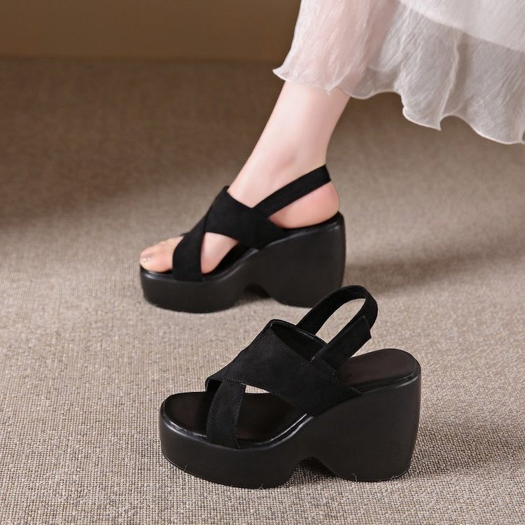 SUNKISSEDSTEP Women’s Chunky Wedge Platform Sandals