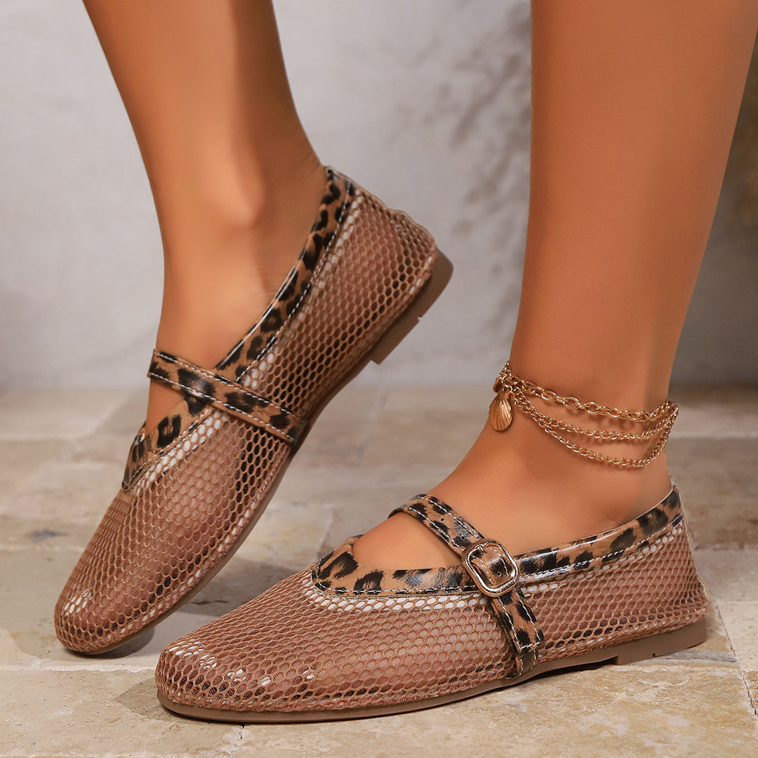 Mesh Mary Jane Flats