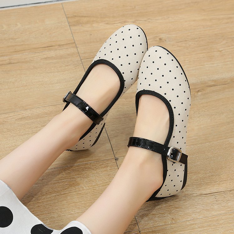 Polka Dot Mary Jane Flats