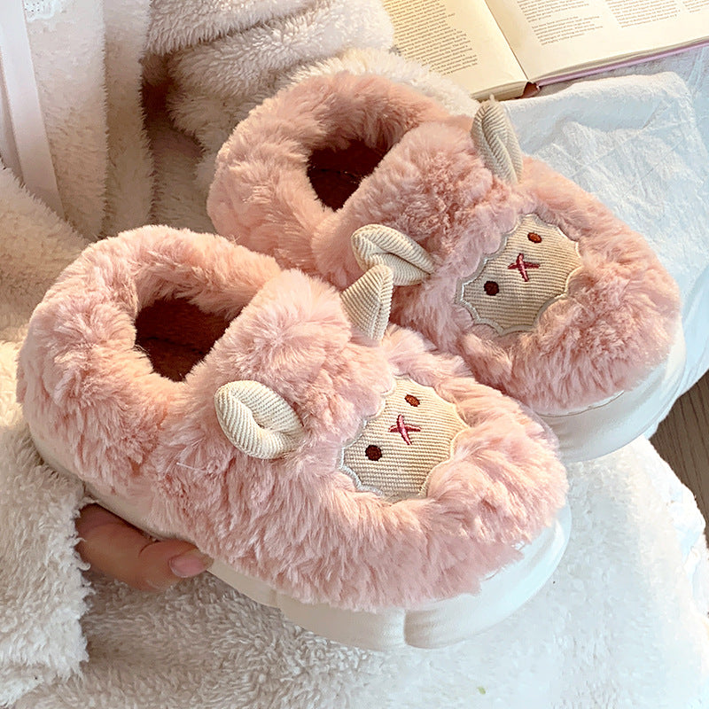 SUNKISSEDSTEP Women’s Cozy Sheep Plush Slippers
